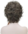 باروكة شعر مجعد قصير صناعي بالكامل للنساء (بني متوسط)