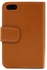 Margoun PU Leather Folio Wallet Flip Case Cover with Screen Protector Compatible with iPhone 5c - Brown
