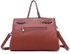 Zeneve London 63S74 Fine Grained Tote Bag for Women - Brown