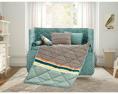 9-Piece Baby Printed Comforter Set Cotton Blend Multicolour 95x145cm