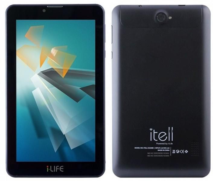 Ilife 3300SB Itell Android 4.4 Tablet WiFi+3G QuadCore 512MB 8GB Black 7inch