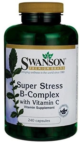 Swanson Super Stress Vitamin B-Complex with Vitamin C 240 Caps
