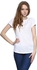Laser cut heather top - Short sleeves -WHITE