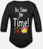 Time For Time Organic Long Sleeve Baby Bodysuit
