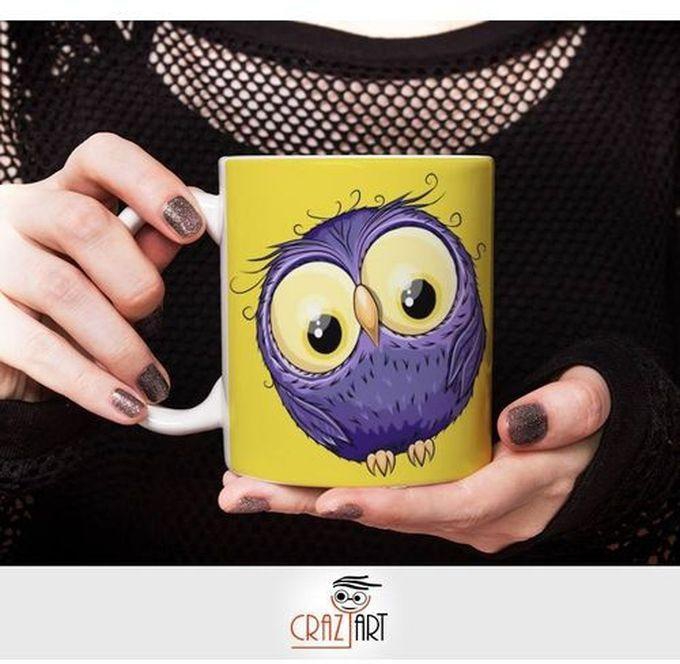 Crazy Art Owl Mug