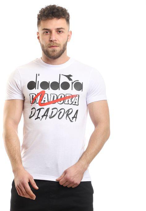Diadora Men Cotton Printed T-Shirt - White