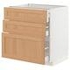 METOD / MAXIMERA خزانة أساسية مع 3 أدراج, أبيض/Bodbyn أبيض-عاجي, ‎80x60 سم‏ - IKEA