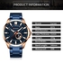 CURREN-Curren Watch Fashion Men Business Calendar Luminous Hands Quartz Watch Classic Exquisite Alloy Case Stainless Steel Band Waterproof Wrist Watch