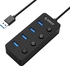 Orico Portable 4 Port USB Hub 3.0 with Power Switch W9Ph4-U3