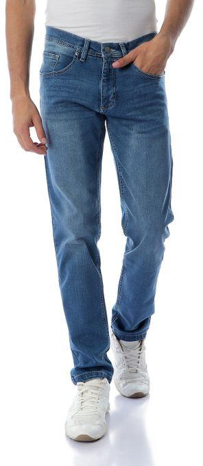 Ted Marchel Plain Casual Straight Jeans - Light Blue
