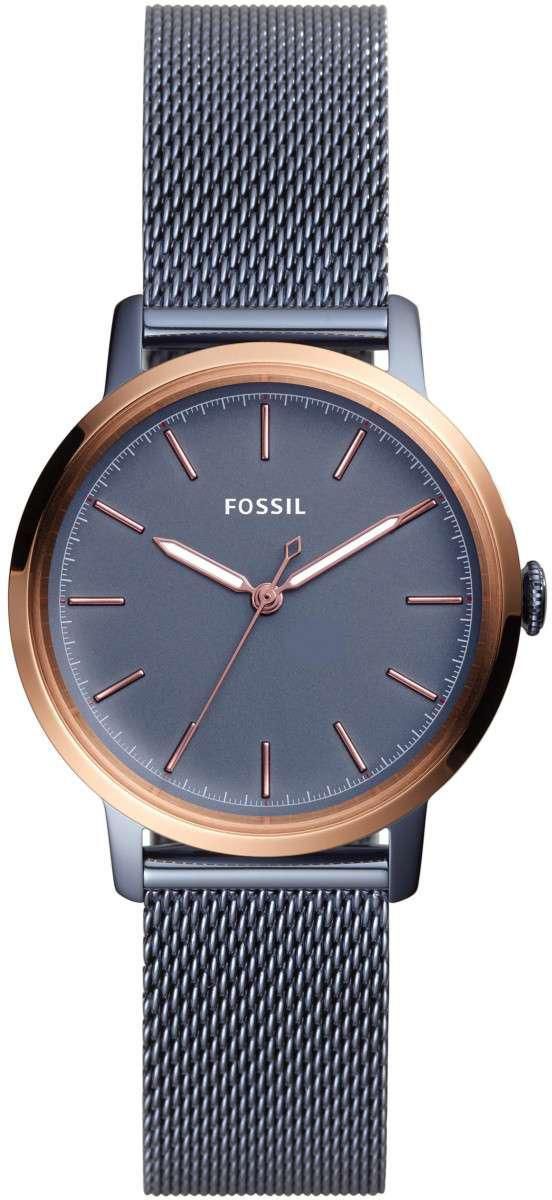 Fossil Womens Neely Three Hand Stainless Steel Watch ES4312 (Blue)