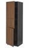 METOD High cabinet with shelves/2 doors, black/Voxtorp dark grey, 60x60x200 cm - IKEA