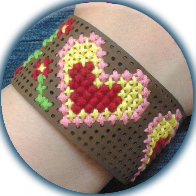 Cross Stitch Tota DIY Cross Stitch Leather Bracelet Kit