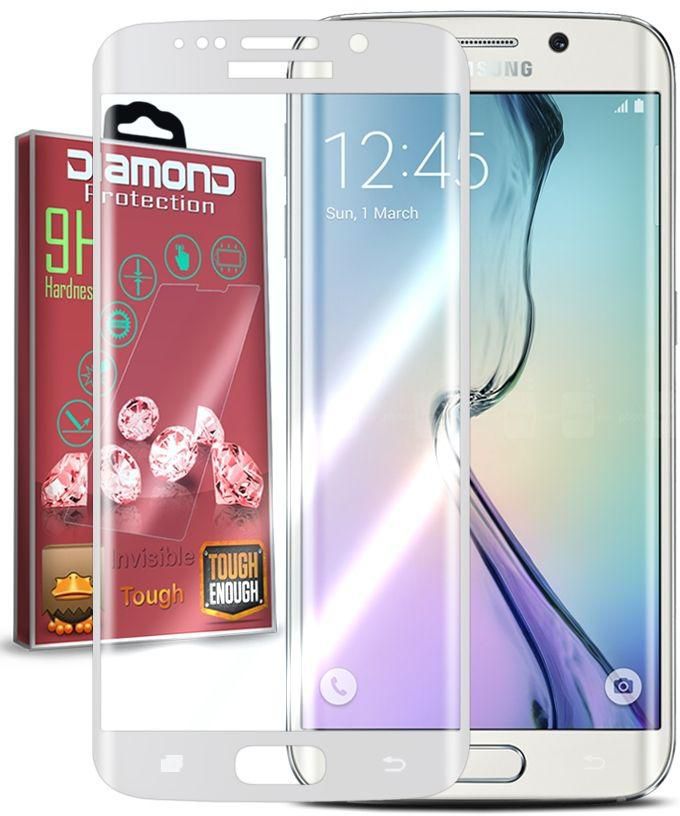 Diamond Real Curved Glass Screen Protector for Samsung Galaxy S6 Edge - White