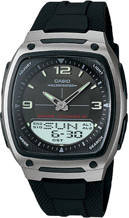 Casio Men's Ana-Digi Dial Resin Band Watch - AW-81-1A1V