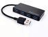 Ultra-thin 4-port USB3.0 HUB High Speed Indicator Light USB Hub Laptop-black-