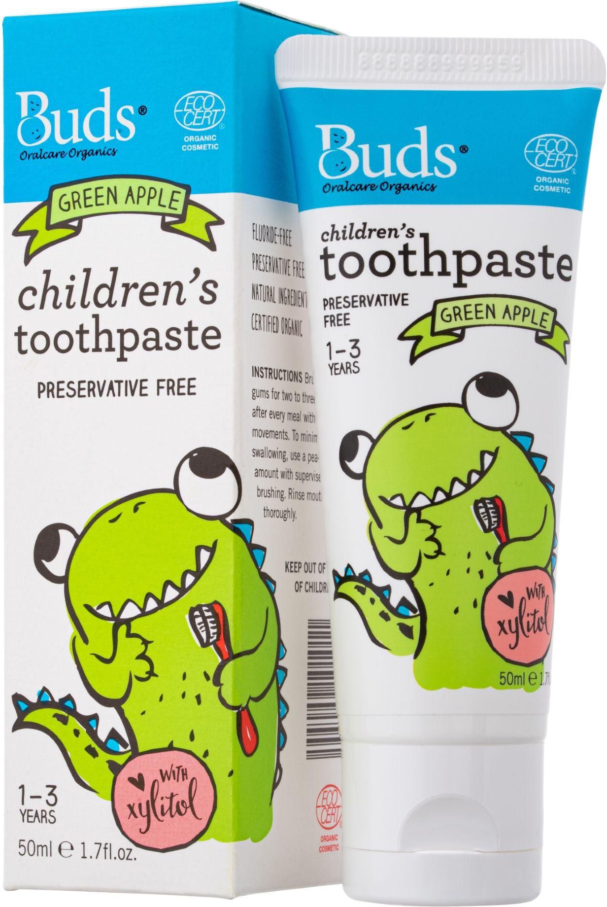 Buds Children's Green Apple Toothpaste with Xylitol 50ml