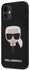 Karl Lagerfeld Head Silicone Case iPhone 12 MINI - Black
