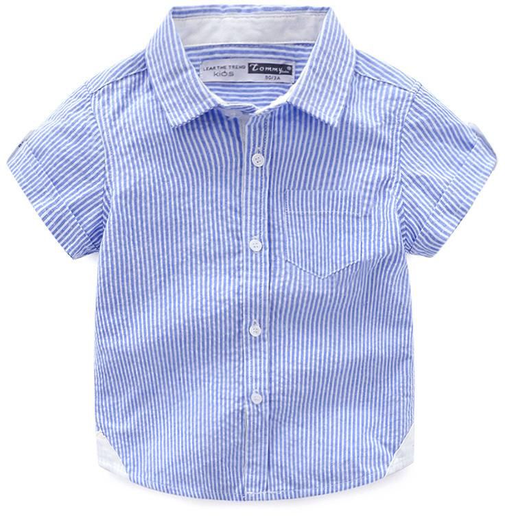 Koolkidzstore Boys Top Short Sleeve Shirt Striped Design 2-8Y (2 Colors)