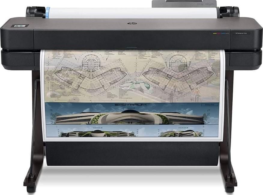 HP DesignJet T630 36-inch Large Format Wireless Plotter Printer in Modern Office Design | 5HB11A