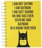 A5 Spiral Bound Bruce Wayne Quote Printed Notebook Yellow/Black