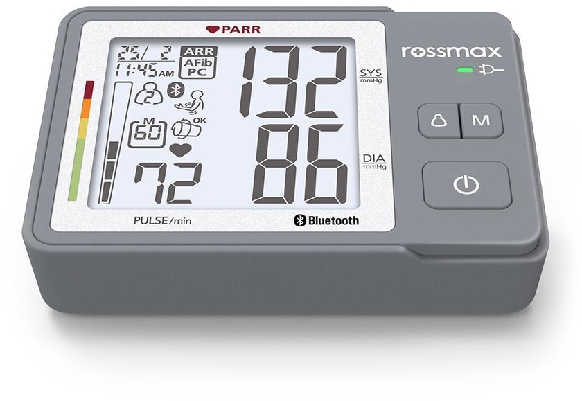 Rossmax PARR Automatic Blood Pressure Monitor With Attachments, Grey - Z5