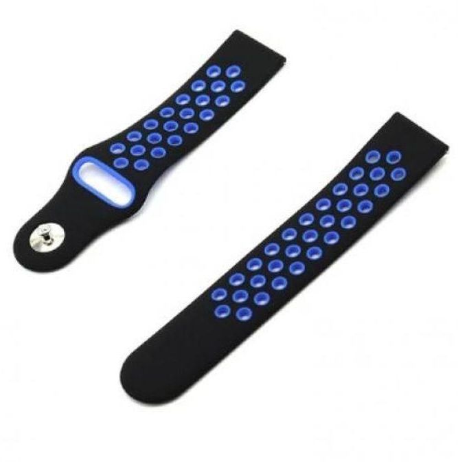 22mm Silicon Strap For Huawei Watch GT2 Pro Smart Watch 46mm Black/Blue