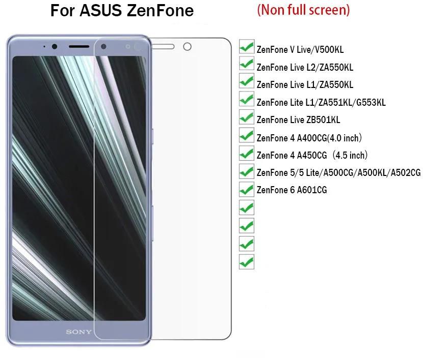 9H Screen Protectors Glass For ASUS ZenFone V Live/V500KL ZA550KL ZA551KL/G553KL ZB501KL A400CG A450CG A500CG/A500KL/A502CG A601CG