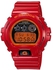 Casio G-Shock Men's Digital Dial Red Resin Band Watch [DW-6900CB-4]