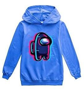 Among Us Printed Blue Hoodie for Unisex Kids top Pullover