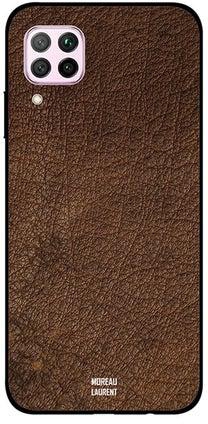 Skin Case Cover -for Huawei Nova 7i Dark Brown Leather Pattern نمط جلد بني داكن