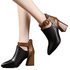 Patchwork Ankle Boots Black/Brown