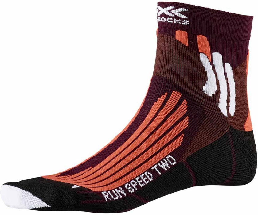 X Running Socks Run Speed Two - 2 Sizes (Sunset Orange / Pearl Grey)