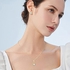 Love Heart Jewellery Set Pendant Necklace Earrings Ring And Bracelet 4 Piece Beautiful Rhinestones Pendant Necklace Elegant Chic Wedding Banquet Jewelry Set
