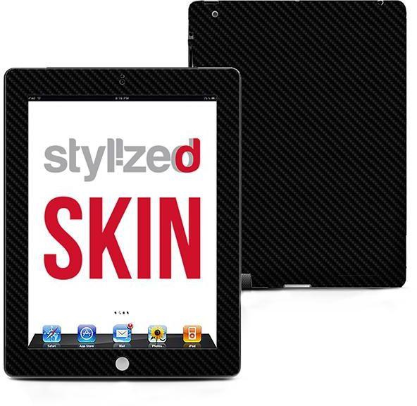 Stylizedd Premium Vinyl Skin Decal Body Wrap For Apple Ipad (2012, 3rd & 4th Gen) - Carbon Fibre Black