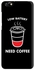 غطاء حماية من سلسلة سناب كلاسيك بطبعة عبارة "Low Battery Need Coffee" لهاتف هونر 4X أسود / أبيض / أحمر