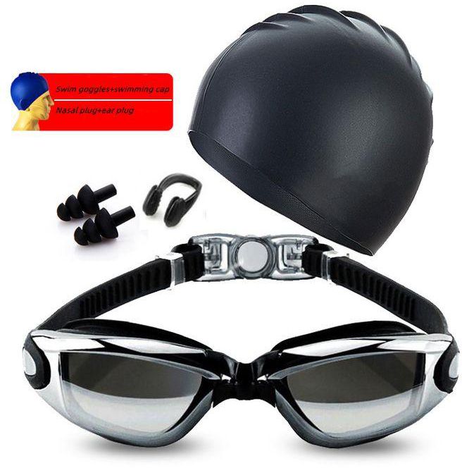 Swimming Goggles HD Waterproof Anti-Fog Glasses Swimming Kit