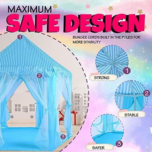 Princess Castle Playhouse Tent for Girls, Kids Play House Tents ...