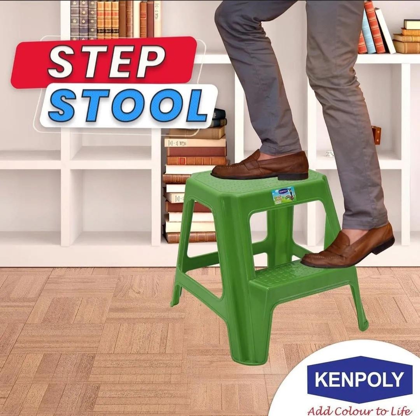 Heavy plastic 43cm height kenpoly plastic step stool