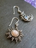 Vintage Sun Moon Faux Gemstone Earrings