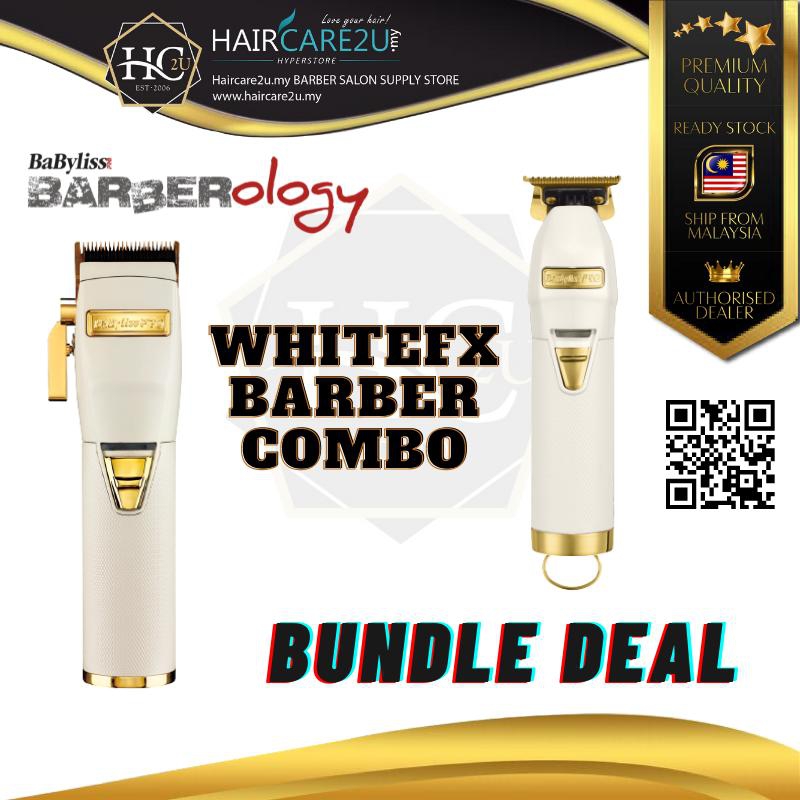 BaByliss PRO Combo Hair Clipper Whitefx Barber &amp; Skeleton Trimmer