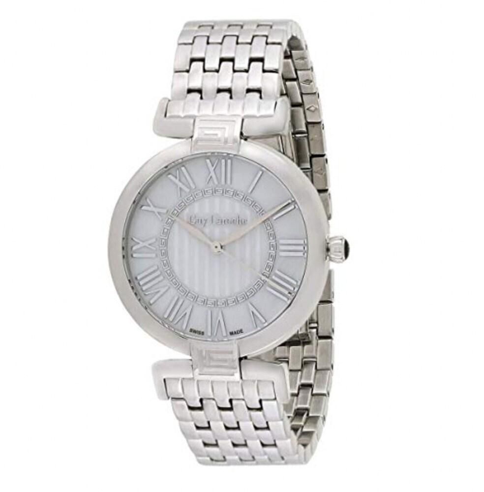 Guy Laroche Swiss Made Women&#39;s Watch with White Mother of Pearl Dial and Stainless Steel Band - SL2008-03