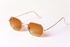 Vegas Unisex Sunglasses V2023 - Gold & Brown