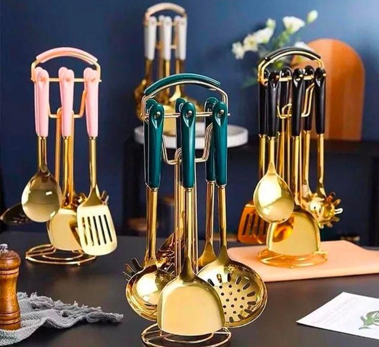 Gold Coated Serving Spoons