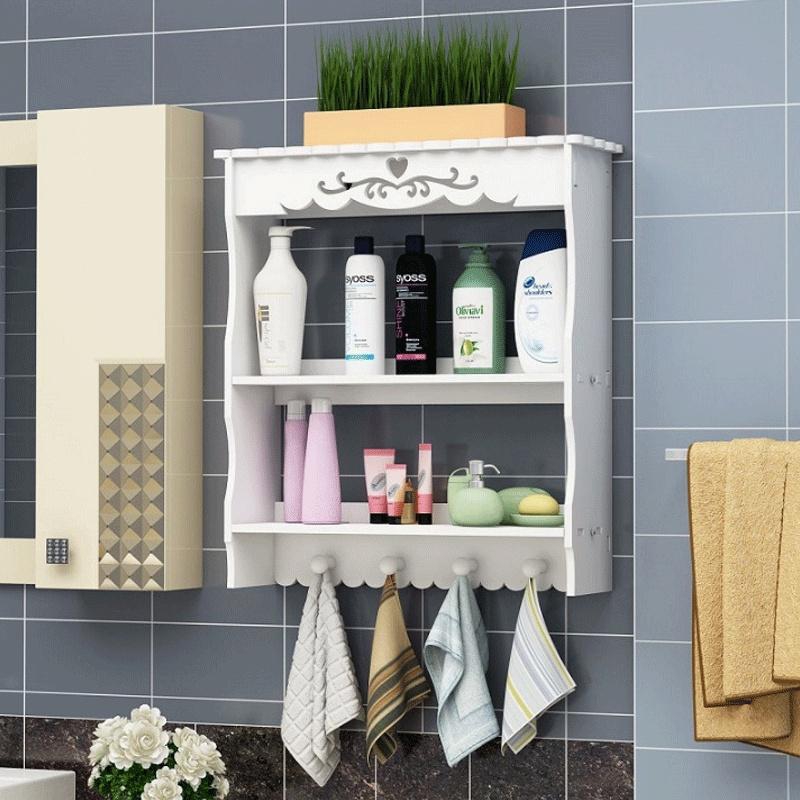 Waterproof Bathroom Wall Hanging Shelves Body Shampoo Storage Rack Space Saver