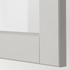 METOD Wall cabinet w shelves/2 glass drs, white/Lerhyttan light grey, 60x60 cm - IKEA