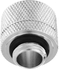 G1/4 Thread Rigid Tube Compression Fittings OD 16mm Hard Tube Extender Fittings For PC Water Cooling Silver (silver)