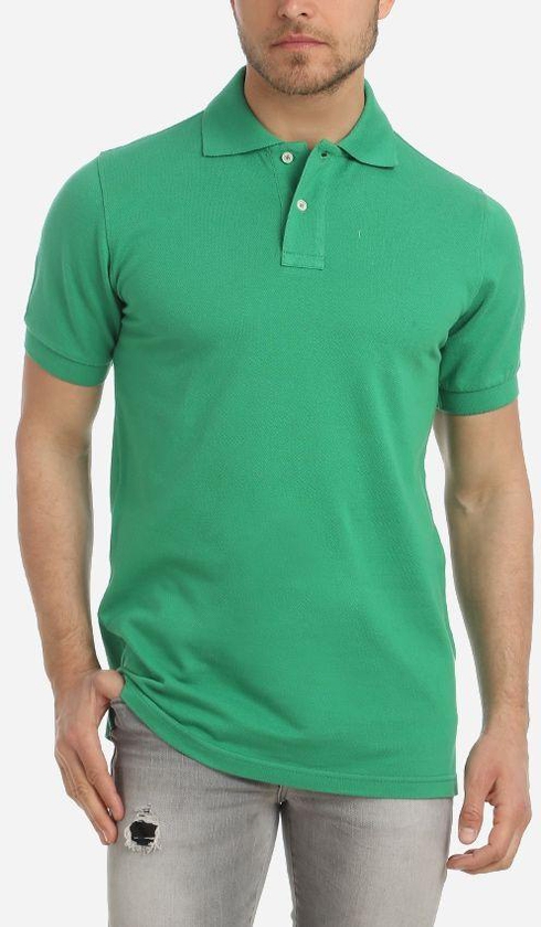 Cellini Buttoned Neck Polo Shirt - Green