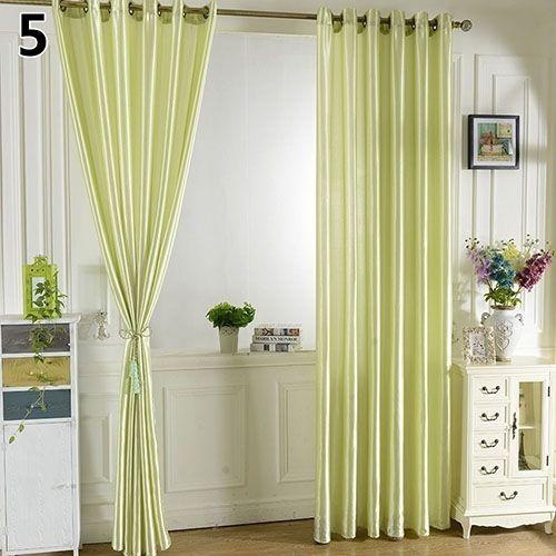 Sanwood Solid Window Door Room Panel Shade Curtain Drape Blind Valance Home Decor-Green