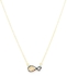 TANOS - Gold Plated Chain Necklace  Like Infinity Heart W/ Baguette/Multicolor Zircon